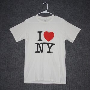 I Love NY T Shirt Small White Red Heart New York City Souvenir Graphic